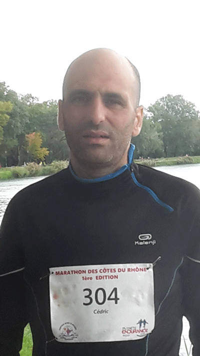 Cédric Rouire termine le premier marathon des cotes du rhône